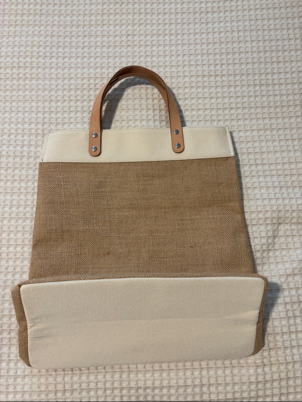 Brighton Natural Canvas LOVE Tote with Red Heart and Blue/Green Globe - Picture 2 of 7